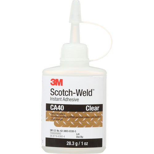 Instant Adhesive, 1 oz., Bottle, Yellow Cam Industrial