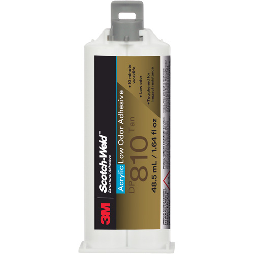 Scotch-Weld Low-Odor Acrylic Adhesive, Two-Part, Cartridge, 1.64 fl. oz., Off-White Cam Industrial
