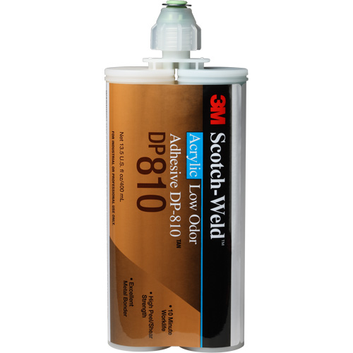 Scotch-Weld Low-Odor Acrylic Adhesive, Two-Part, Cartridge, 400 ml, Off-White Cam Industrial