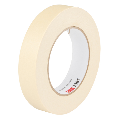2307 Masking Tape, 24 mm (1") x 55 m (180'), Tan Cam Industrial