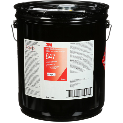 Scotch-Weld High-Performance Rubber & Gasket Adhesive, Pail, Brown Cam Industrial