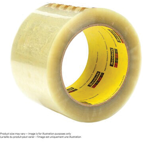 Scotch&reg; Box Sealing Tape 355, Hot Melt Adhesive, 3.15 mils, 36 mm (1-1/2") x 50 m (164') Cam Industrial