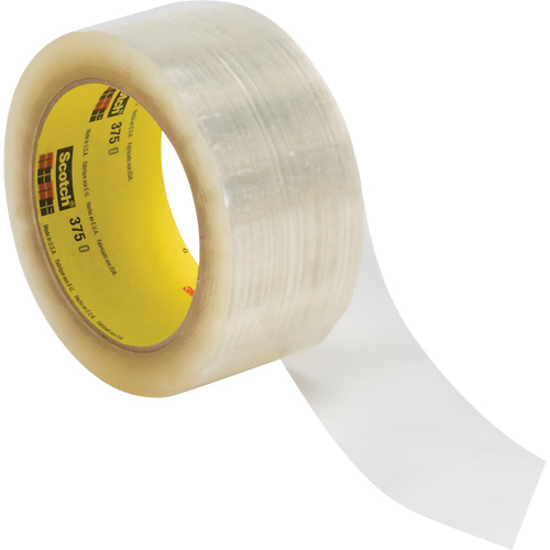 Scotch&reg; 375 Box Sealing Tape, Hot Melt Adhesive, 3.1 mils, 48 mm (1-22/25") x 1500 m (4921') Cam Industrial