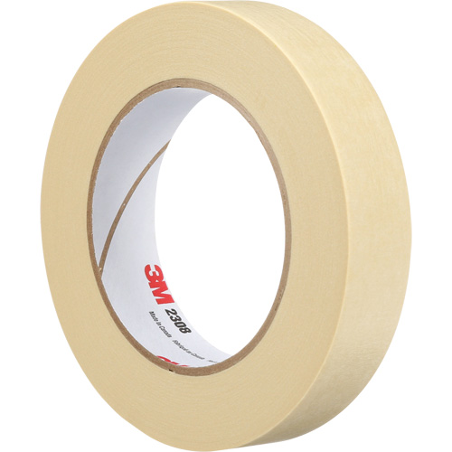 2308 Masking Tape, 24 mm (1") x 55 m (180'), Tan Cam Industrial