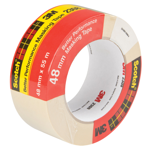 2308 Masking Tape, 48 mm (2") x 55 m (180'), Tan Cam Industrial
