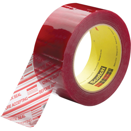 Ruban d'emballage avec message de s&eacute;curit&eacute; Scotch 3779, Adh&eacute;sif Acrylique, 1,8 mils, 48 mm (2") x 914 m (2998') Cam Industrial