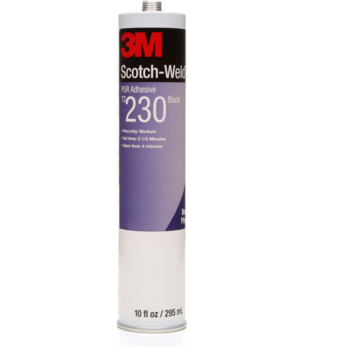 Scotch-Weld PUR Adhesive, 10 oz., Cartridge, Black Cam Industrial