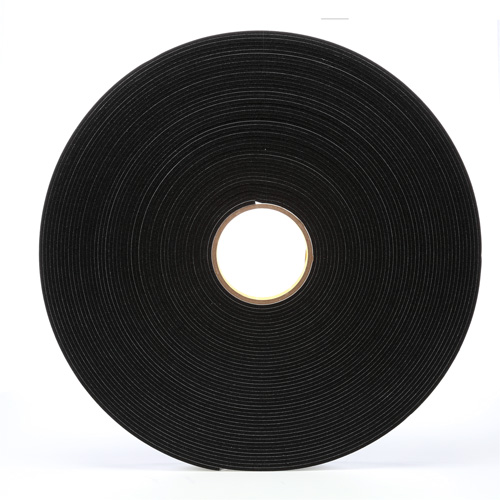 4508 Vinyl Foam Tape, 25.4 mm (1") W x 32.9 m (108') L, 125 mils, Black Cam Industrial