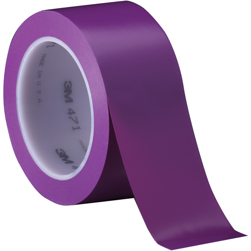 471 Vinyl Tape, 50.8 mm (2") W x 32.9 m (108') L, 5.2 mils, Purple Cam Industrial