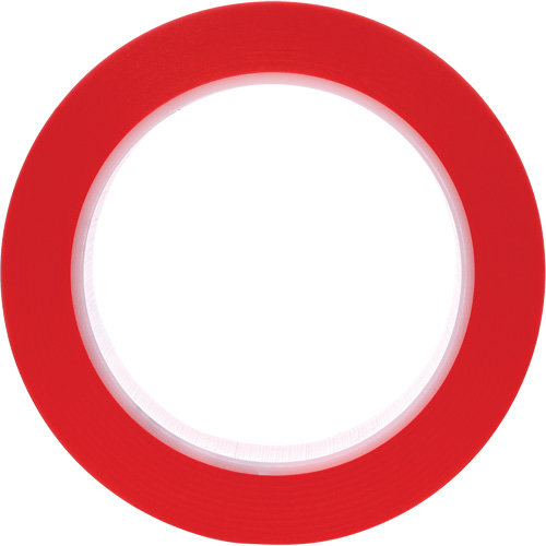 Ruban en vinyle 471, 25,4 mm (1") la x 32,9 m (108') lo, 5,2 mils, Rouge Cam Industrial