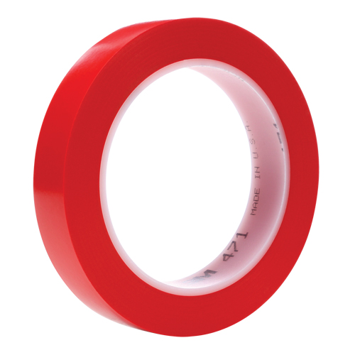 471 Vinyl Tape, 19 mm (3/4") W x 32.9 m (108') L, 5.3 mils, Red Cam Industrial