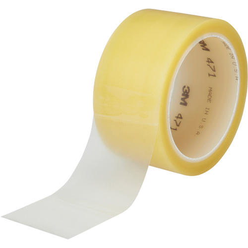 Ruban en vinyle 471, 38 mm (1-1/2") la x 32,9 m (108') lo, 5,3 mils, Transparent Cam Industrial