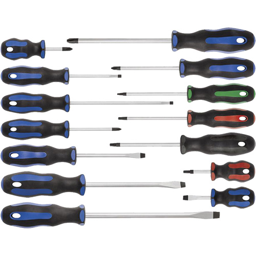 JTSD-14S Ergonomic Screwdriver Set, 14 Pcs. Cam Industrial