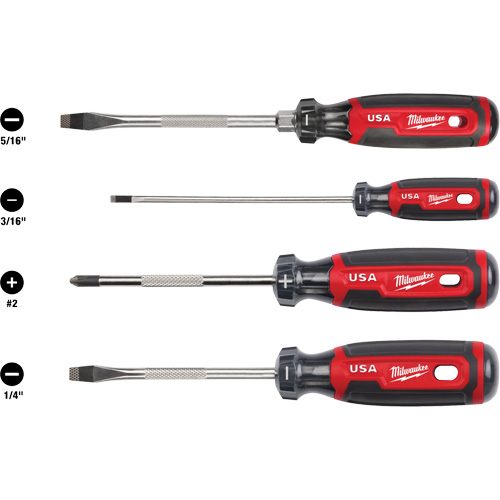 Cushion Grip Screwdriver Set, 4 Pcs. Cam Industrial