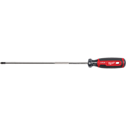 Phillips Screwdriver, #2 Tip, Round, 363 mm L, Cushion Grip Handle Cam Industrial