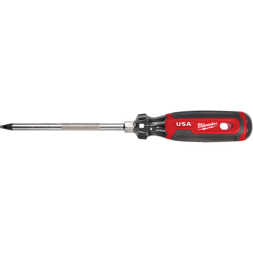 Square Screwdriver, #3 Tip, Round, 279 mm L, Cushion Grip Handle Cam Industrial