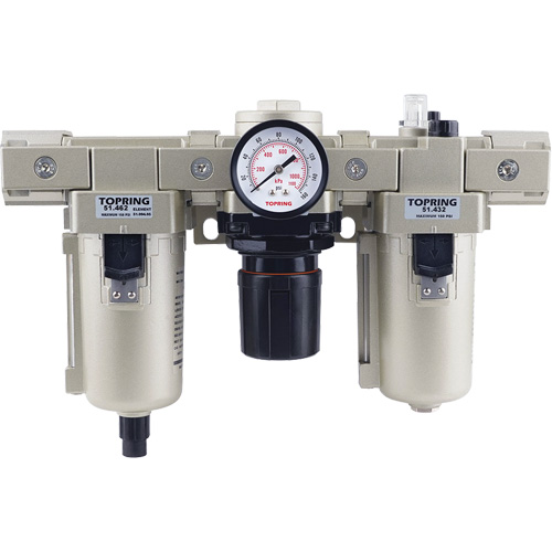 Filtre, r&eacute;gulateur, lubrifiant avec bol m&eacute;tallique, 1/2" NPT, 150 psi Cam Industrial