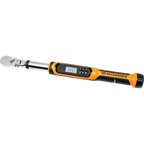 Flex Head Torque Wrench with Angle, Electronic, 3/8" Square Drive, 120 - 1200 ft-lbs. Cam Industrial