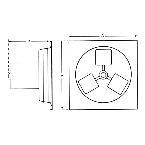 Exhaust Fan 12" 1SP Panel Series Cam Industrial