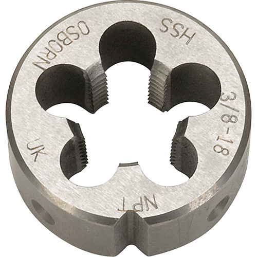 Pipe Die, 1/4"-18 Thread, High Speed Steel Cam Industrial