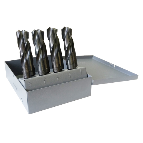 Reduced Shank Drill Bit Set, 5 Pieces, High Speed Steel Cam Industrial