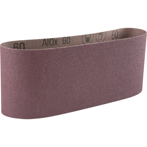 Courroie abrasive en toile 341D, 4" la x 24" lo, Oxyde d'aluminium, Grain 60 Cam Industrial