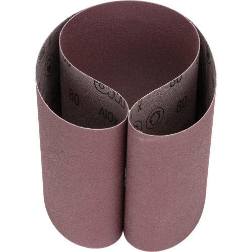 Courroie abrasive en toile 341D, 6" la x 48" lo, Oxyde d'aluminium, Grain 80 Cam Industrial