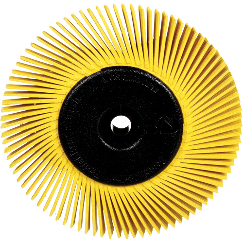 Radial Bristle Brushes for Bench Grinders, 80X Grit, 6" Dia. Cam Industrial