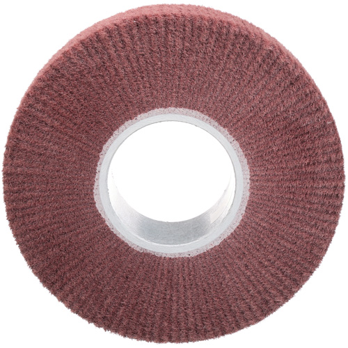 Brosse &agrave; lamelle de finition Scotch-Brite, Oxyde d'aluminium, Grain Fin, 8" x 2" x 3" Cam Industrial