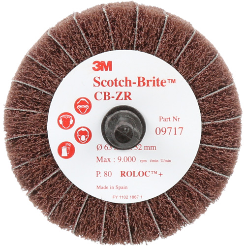Disque combin&eacute; Scotch-Brite, 2-1/2" dia., Grain 80, Oxyde d'aluminium Cam Industrial