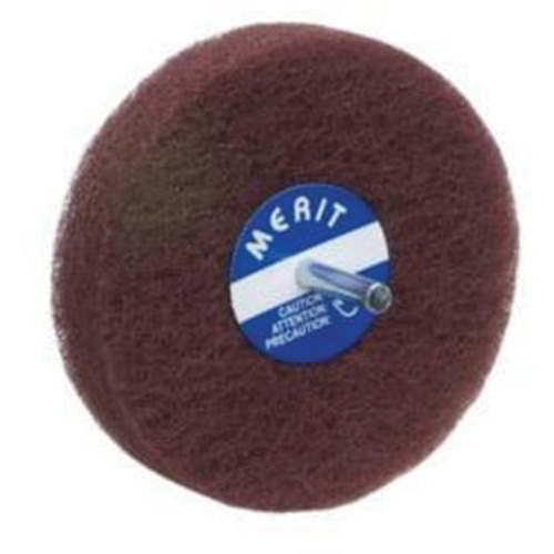 Abrasotex Non-Woven Disc Wheel, 4" Dia., Fine Grit, Aluminum Oxide Cam Industrial