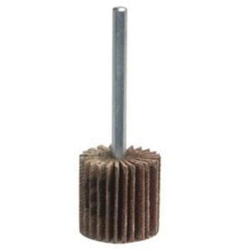 Grind-O-Flex Mini Mounted Flap Wheel, Aluminum Oxide, 240 Grit, 3" x 1/2" x 1/4" Cam Industrial