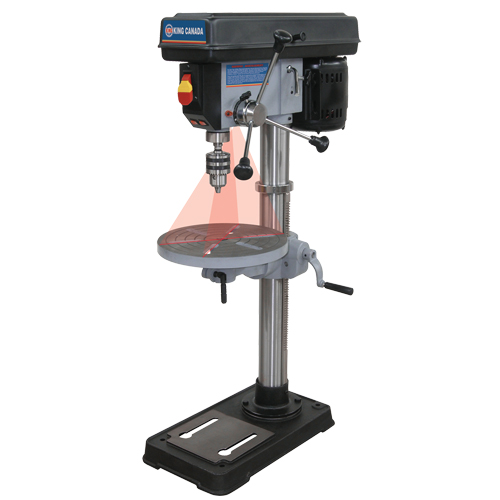 Perceuses &agrave; colonne avec laser, 13", Mandrin 5/8", 3670 tr/min Cam Industrial