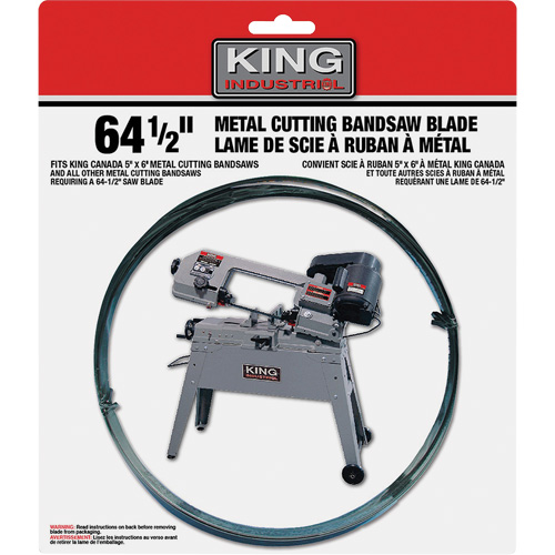 Bandsaw Metal Blade, Carbon Steel, 64-1/2" L x 1/2" W x 0.025" Thick, 24 TPI Cam Industrial