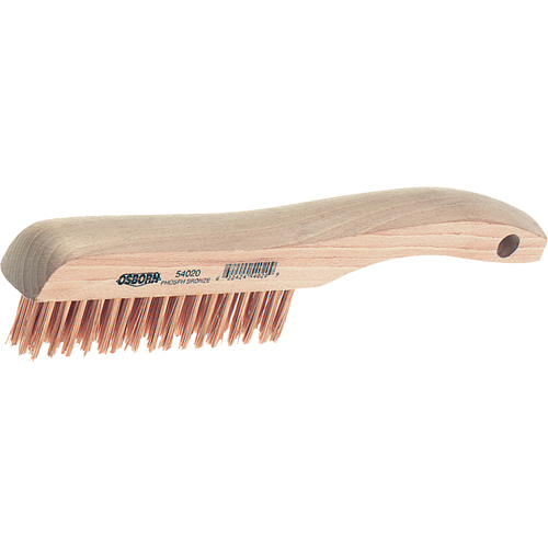 Shoe Handle Scratch Brush, Steel, 4" X 16" Wire Rows, 10" Long Cam Industrial