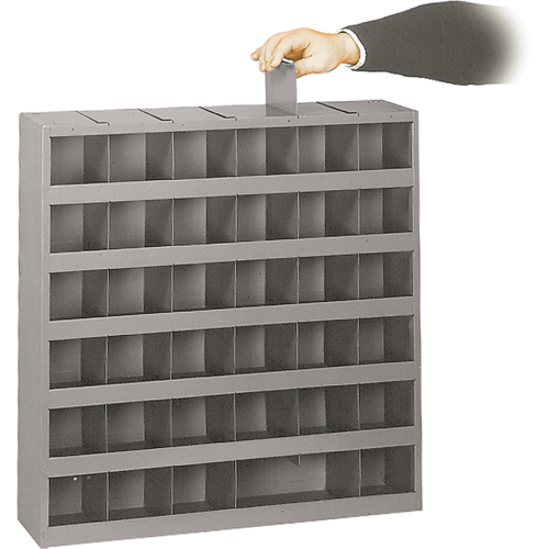 Adjustable Storage Bin Cabinet, Steel, 36 Drawers, 23-3/4" x 4-3/4" x 23-3/4", Grey Cam Industrial