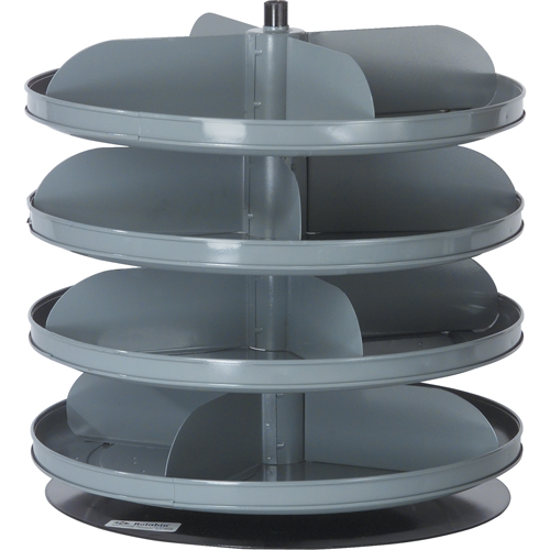 Rotabin&reg; Storage Units, 60 lbs. Capacity per Level, 4 Level, 18-1/2" H x 17" Dia. Cam Industrial