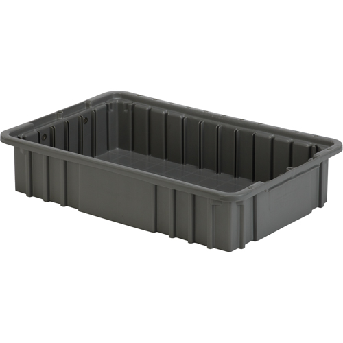 Divider Box, Polyethylene, 15.5" W x 9.9" D x 3.5" H, Grey Cam Industrial