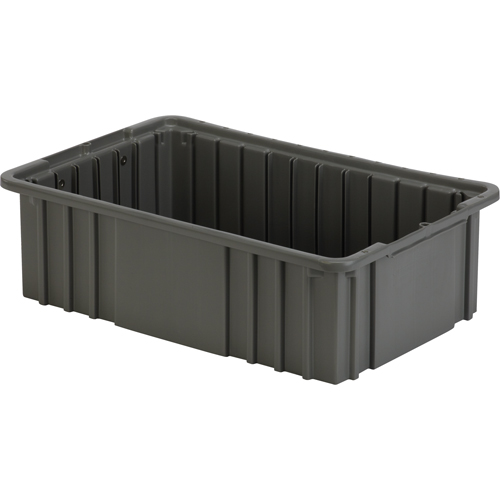 Divider Box, Polyethylene, 16.5" W x 10.9" D x 5" H, Grey Cam Industrial
