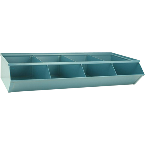 Bacs sectionnels superposables, Cap. 100 lb, 37" la x 18-3/4" p x 7-1/2" h, Bleu Cam Industrial