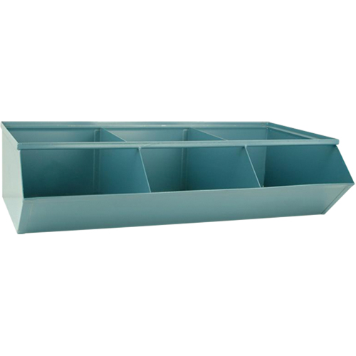 Sectional Bin Units, 100 lbs. Cap., 37" W x 20-1/2" D x 9-1/2" H, Blue Cam Industrial