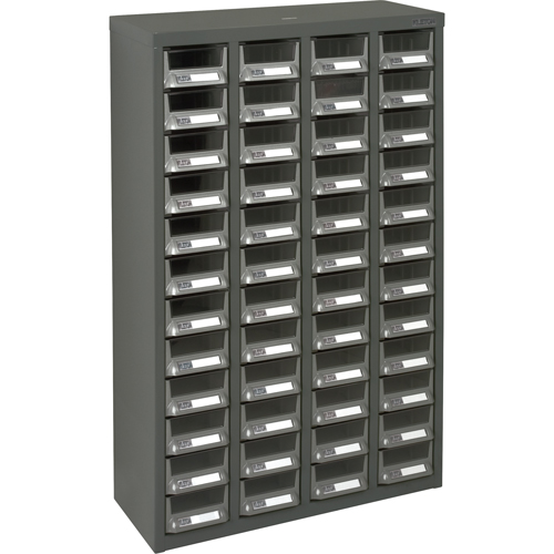 Casiers pour pi&egrave;ces KPC-400, Acier galvanis&eacute;, 48 tiroirs, 22-3/5" x 8-7/10" x 36-9/10", Gris Cam Industrial