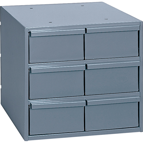 Industrial Drawer Cabinets, 6 Drawers, 11-3/4" W x 11-5/8" D x 10-7/8" H, Grey Cam Industrial