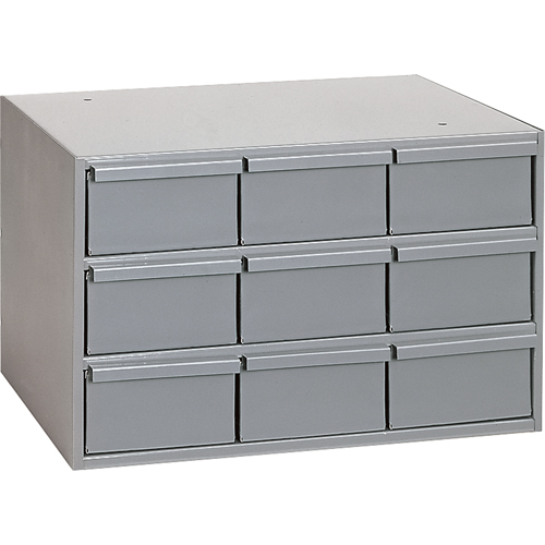 Industrial Drawer Cabinets, 9 Drawers, 17-1/4" W x 11-5/8" D x 10-7/8" H, Grey Cam Industrial