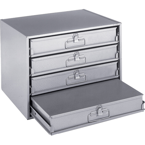Casiers pour boîtes &agrave; compartiments, Acier, 4 compartiments, 20" la x 15-3/4" p, 15" h, Gris Cam Industrial