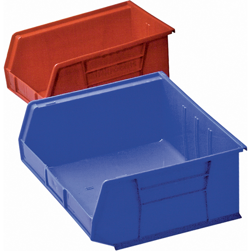 Plastic Bin, 8-1/4" W x 9" H x 18" D, Blue Cam Industrial