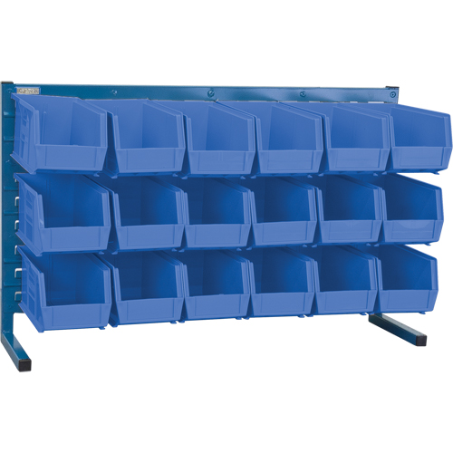 Louvered Rack with Bins, 18 Bins, 8-1/4" W x 36" D x 22" H Cam Industrial