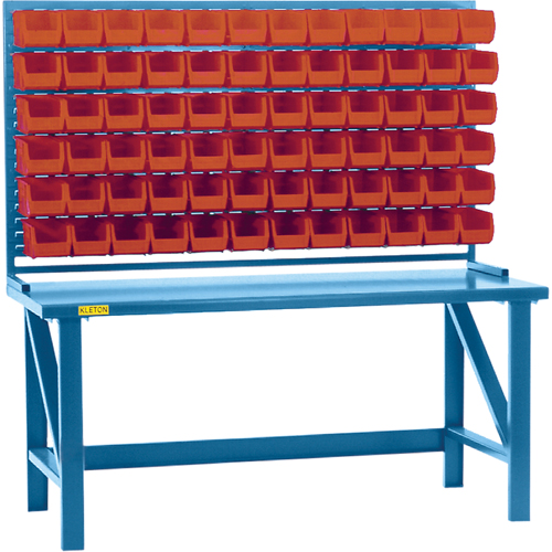 Rayonnage &agrave; persienne avec bacs, 36 bacs, 72" la x 15" p x 40" h Cam Industrial