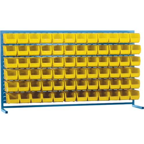 Rayonnage &agrave; persienne avec bacs, 72 bacs, 72" la x 15" p x 40" h Cam Industrial