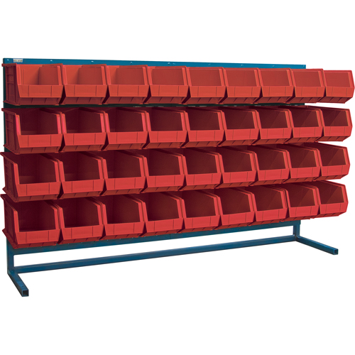 Rayonnage &agrave; persienne avec bacs, 36 bacs, 72" la x 15" p x 40" h Cam Industrial